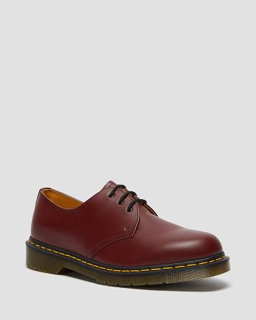 Men's Dr Martens 1461 Smooth Leather Oxfords Shoes Pink / Red | AU 603ILH